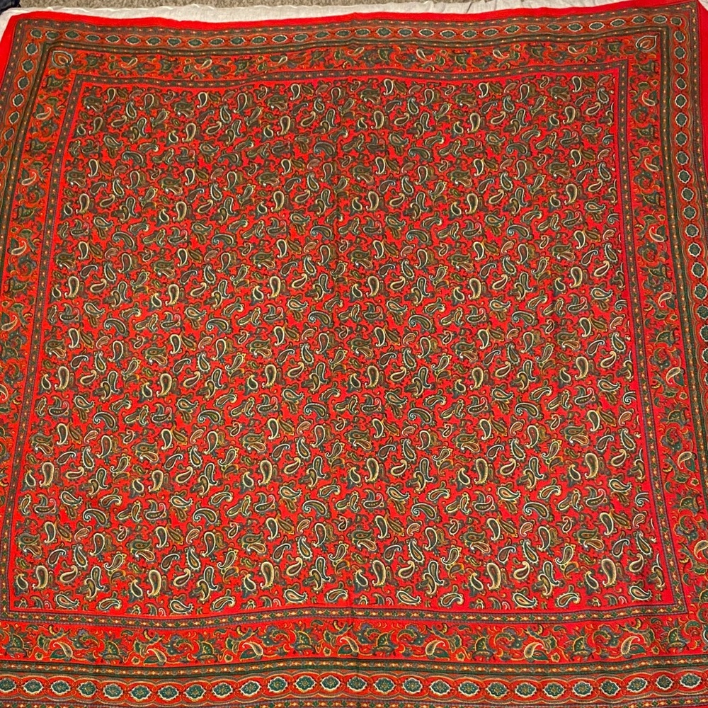 Paisley Red and Green Scarf